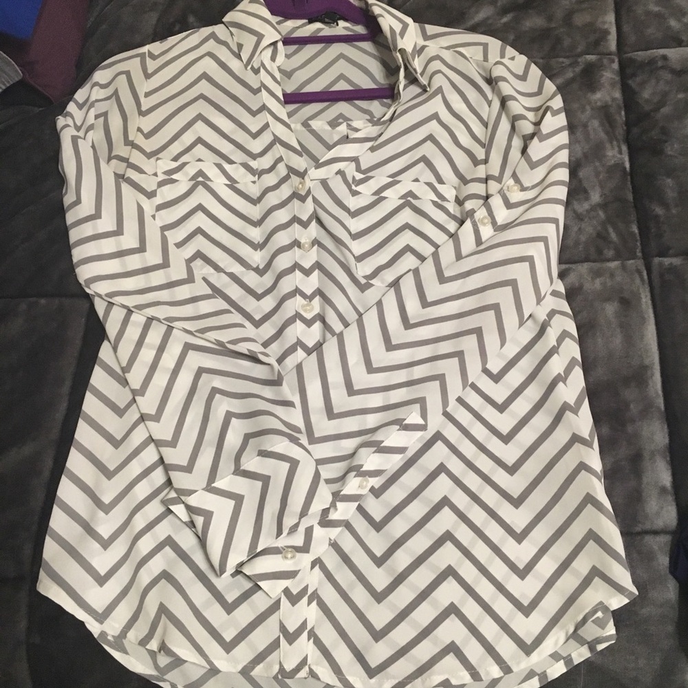 Express STRIPED portfolio button down